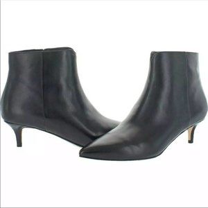 Cole Haan Women's Vesta Pointed Toe Black Leather Bootie Size 7.5B